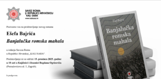 Najava – Predstavljanje romana “Banjalučka romska mahala” Ešefa Bajrića